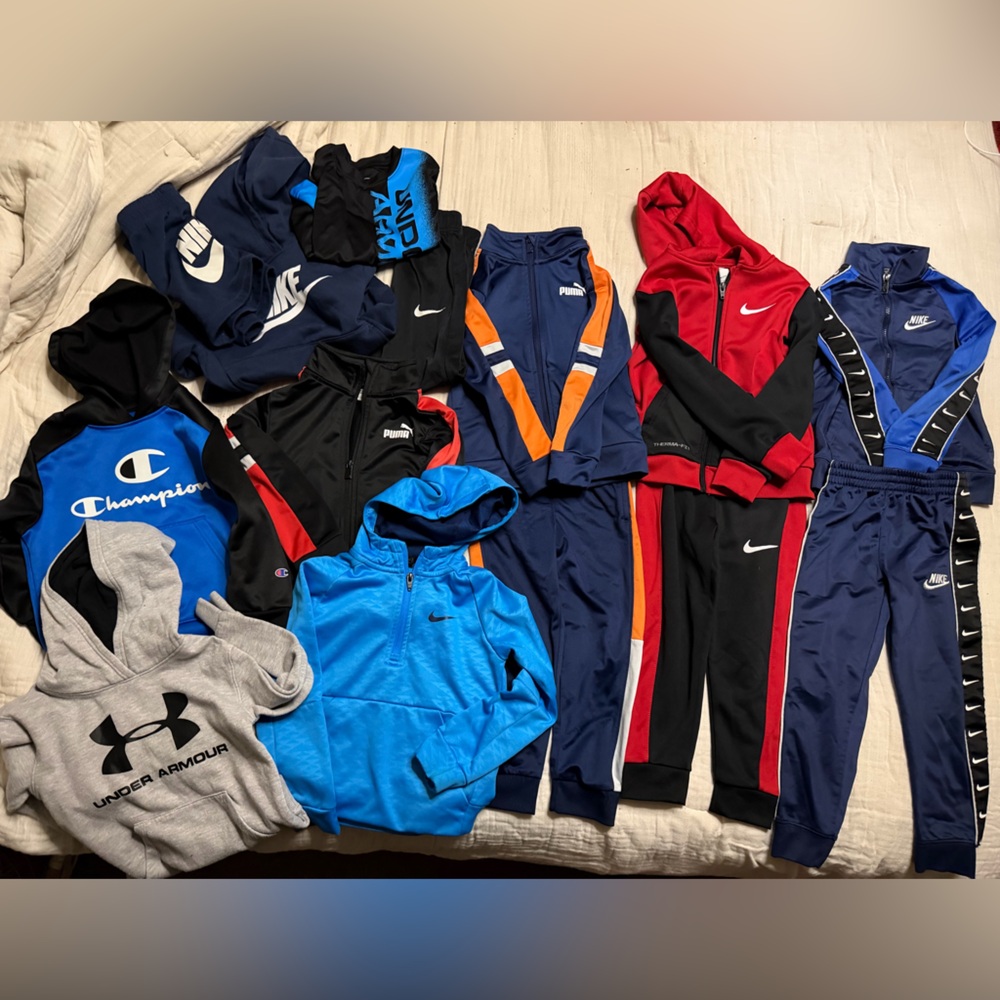 Boys 5T Nike, Under Armour, Puma, Champion Athletic Bundle